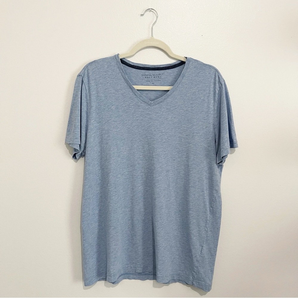 Banana Republic Men's 100% Cotton T-Shirts Lot Of 3 Short Sleeve V-Neck Tee Sz L - Picture 4 of 16